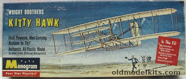 Monogram 1/40 Wright Brothers Kitty Hawk - Four Star Issue - Flyer I, PA30-98 plastic model kit